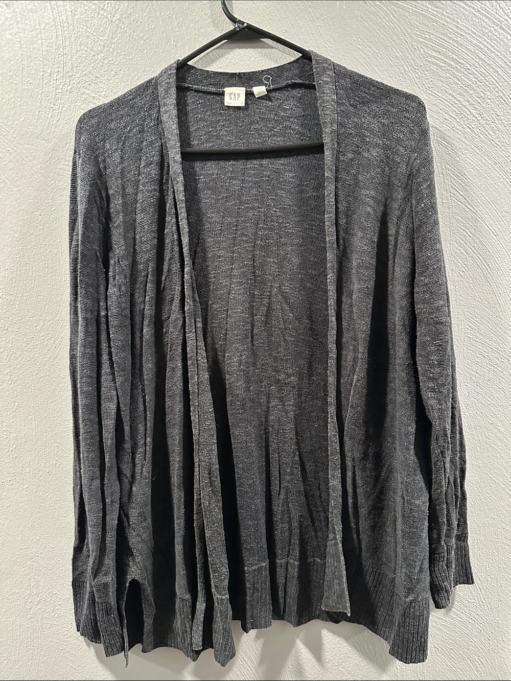 GAP Women's Charcoal Open-Front Lightweight Cardigan